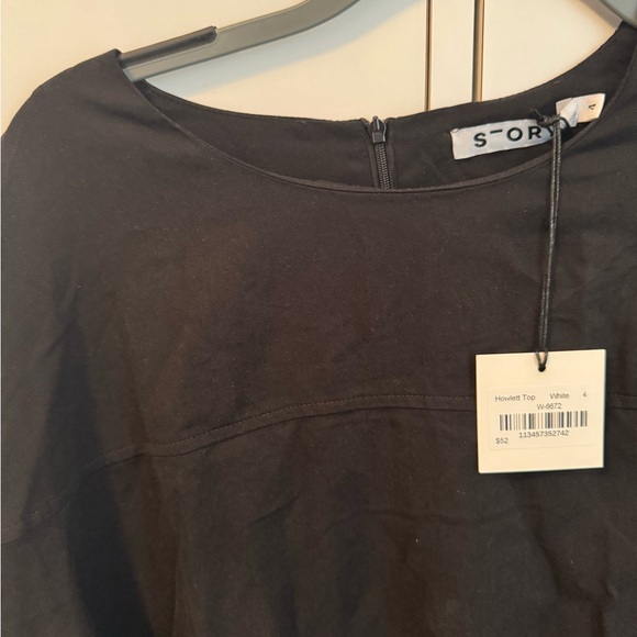 NWT Mixed media black blouse 2X - Picture 5 of 5